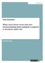 What I don't know won't hurt me? Decisionmaking under ambiguity compared to decisions under risk