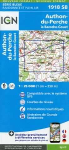 IGN Karte, Carte de randonnée (et plein air) Authon-du-Perche/La Bazoche-Gouet