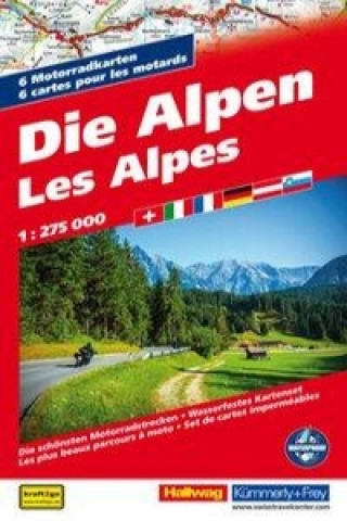 Hallwag Motorradkarte Die Alpen