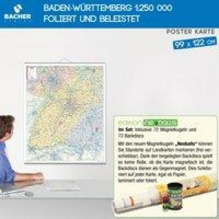 Baden-Württemberg 1:250 000 foliert und beleistet, Edition Neoballs