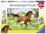 Ravensburger Kinderpuzzle - 08882 Welt der Pferde - Puzzle für Kinder ab 4 Jahren, mit 2x24 Teilen