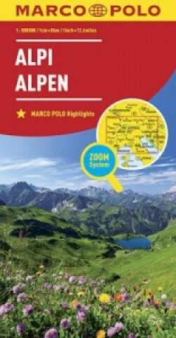 Alpy Alpi Alpen 1:800 000