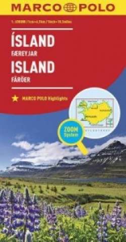 MARCO POLO Länderkarte Island, Färöer 1:650 000