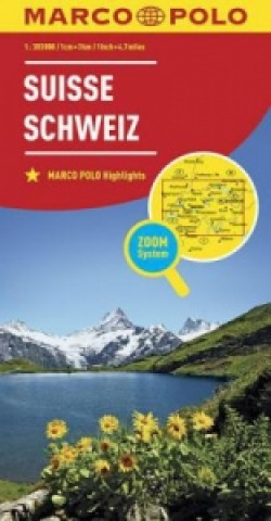 MARCO POLO Länderkarte Schweiz 1:303.000. Suisse / Svizzera / Switzerland