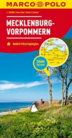 MARCO POLO Karte Mecklenburg-Vorpommern. Mecklenbourg-Poméranie-occidentale