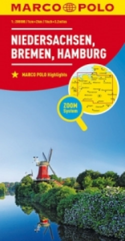 MARCO POLO Regionalkarte Deutschland Blatt 03 Niedersachsen, Bremen, Hamburg. Lower Saxony, Bremen, Hamburg. Basse-Saxe, Breme, Hambourg