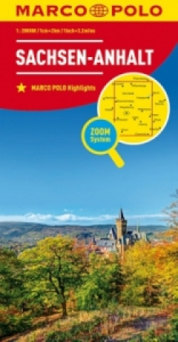 MARCO POLO Karte Sachsen-Anhalt. Saxony-Anhalt / Saxe-Anhalt