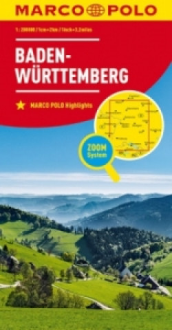 MARCO POLO Karte Baden-Württemberg. Bade-Wurtemberg
