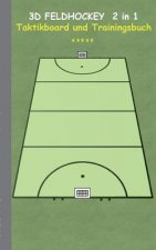 3D Feldhockey 2 in 1 Taktikboard und Trainingsbuch