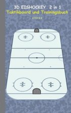 3D Eishockey 2 in 1 Taktikboard und Trainingsbuch