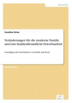 Veranderungen fur die moderne Familie und eine familienfreundliche Erwerbsarbeit