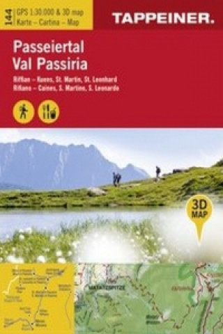 3D-Wanderkarten SET Passeiertal / Riffian-Kuens, St. Martin, St. Leonhard, 2 Karten. Carta escursionistica 3D Val Passiria SET / Rifiano-Caines, S. Ma