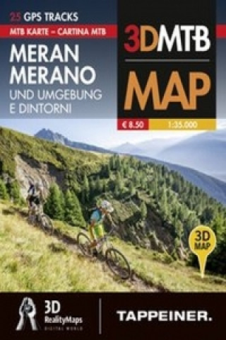 Mountainbike-Karte Meran und Umgebung. Cartina Mountainbike Merano e Dintorni