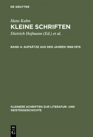 Kleine Schriften, Band 4, Aufsatze aus den Jahren 1968-1976