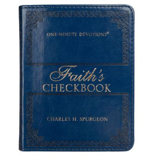 Lux-Leather Blue - Faith's Checkbook - One Minute Devotions