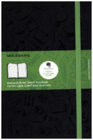 Moleskine Evernote Smart Notizbuch, Liniert, Large Size, schwarz