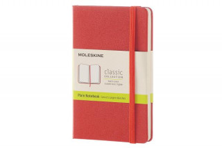 Moleskine Coral Orange Pocket Plain Notebook Hard