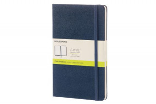 Moleskine Sapphire Blue Large Plain Notebook Hard