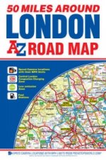 50 Miles Around London Road Map