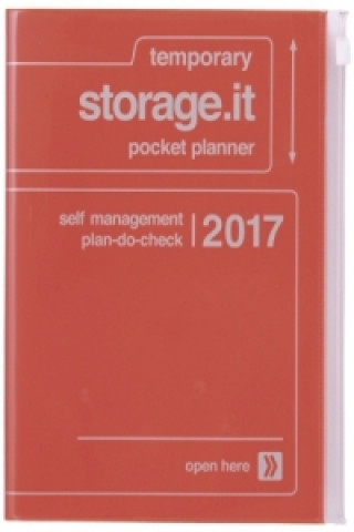 MARK'S Taschenkalender A5 vertikal, Storage.it, Red orange 2016/2017