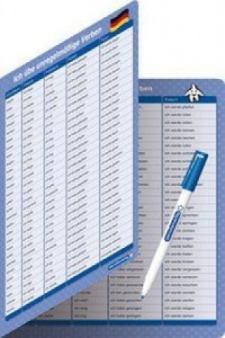 Ich übe unregelmäßige Verben - Zeitformen - 1 Klappkarte mit Stift (Katrin Langhans)()