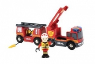 33811 BRIO Feuerwehr-Leiterfahrzeug mit Licht & Sound