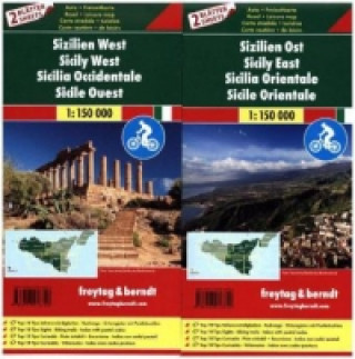 Sicily  West - East Road Map 1:150 000