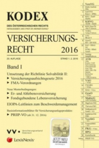 Kodex Versicherungsrecht 2016 (f. Österreich). Bd.1