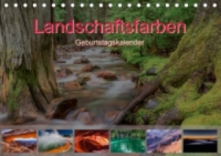 Landschaftsfarben - Geburtstagskalender (Tischkalender 2017 DIN A5 quer)