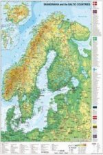 Skandinavien und Baltikum physisch. Stiefel Wandkarte Kleinformat Scandinavia and the Baltic Countries
