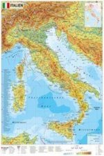 Stiefel Wandkarte Kleinformat Italien physisch