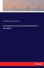 introduction to the prose and poetical works of John Milton