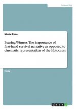 Bearing Witness. The importance of first-hand survival narrative as opposed to cinematic representation of the Holocaust