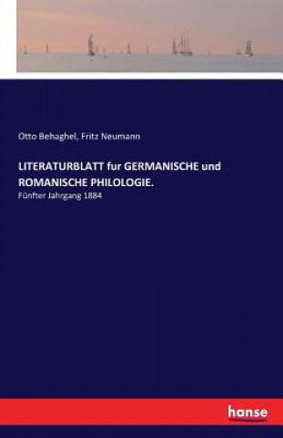 LITERATURBLATT fur GERMANISCHE und ROMANISCHE PHILOLOGIE.