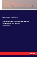 LITERATURBLATT fur GERMANISCHE und ROMANISCHE PHILOLOGIE