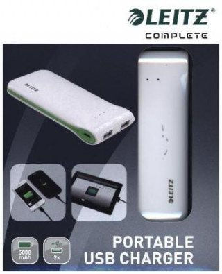Leitz Complete tragbares USB Ladegerät für Mobilgeräte weiß