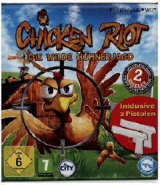 Chicken Riot Wii Bundle, 1 Nintendo Wii-Spiel + 2 Pistolen (Special Edition)