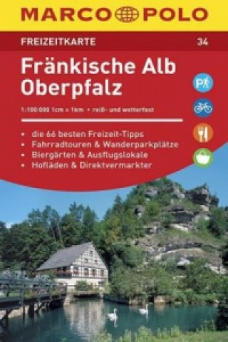 MARCO POLO Freizeitkarte 34 Fränkische Alb, Oberpfalz 1:100.000