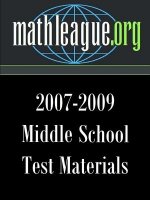 Middle School Test Materials 2007-2009