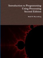 Introduction to Programming Using Processing, Second Edition