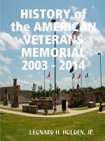 HISTORY OF THE AMERICAN VETERANS MEMORIAL 2003 - 2014