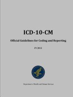 ICD-10-Cm Official Guidelines for Coding and Reporting - Fy 2015