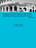 Journal of the International Relations and Affairs Group, Volume Iv, Issue I