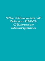 Character of Marco H2o: Character Descriptions