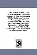 Zones of Stars Observed at the National Observatory, Washington. Approved by Capt. G. A. Magruder, Chief of the Bureau of Ordnance and Hydrography; An