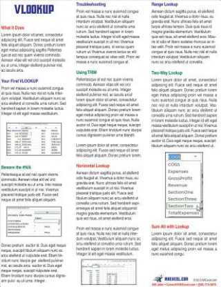 Excel VLOOKUP Laminated Tip Card