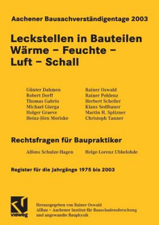 Aachener Bausachverst ndigentage 2003
