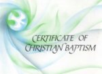 Ecumenical Certificate of Baptism