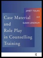 Case Material and Role Play in Counselling Training