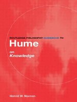 Routledge Philosophy GuideBook to Hume on Knowledge